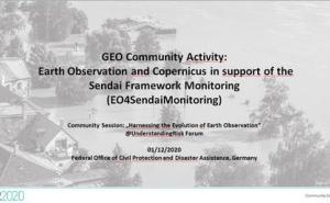 Erdbeobachtung und das Sendai Rahmenwerk für Katastrophenvorsorge