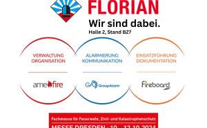 amefire, GroupAlarm und Fireboard präsentieren ihre vernetzten Softwarelösungen auf der FLORIAN