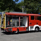 Innenausstattung eines Einsatzfahrzeuges für die Feuerwehr