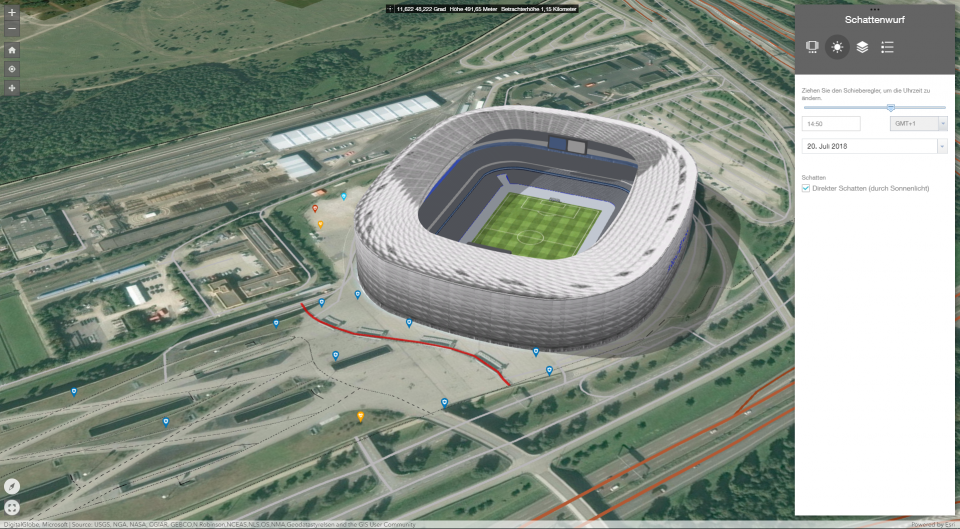 Stadionansicht in 3D