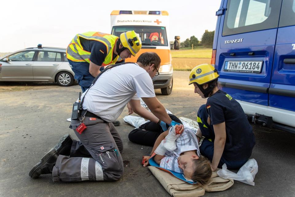Erstversorgung der Verletzten durch den Rettungsdienst