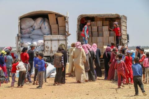 Das DRK unterstützt den Syrischen Arabischen Roten Halbmond durch die...