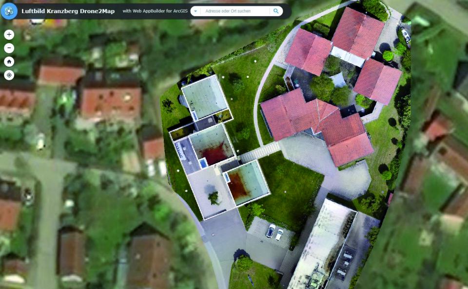 hochauflösendes Orthofoto von Gebäuden mit Drone2Map generiert