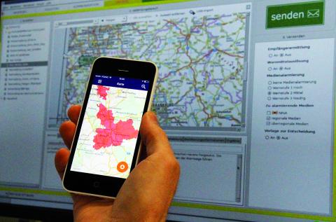 NINA ist eine Smartphone App zur Warnung der Handybenutzer im Katastrophenfall.