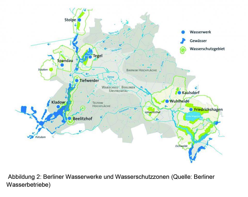Wasserwerke und Wasserschutzzonen in Berlin