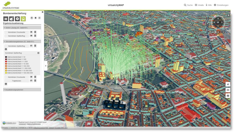 Im 3D-Stadtmodell werden Objekte nach Wunsch ein- oder ausgeblendet