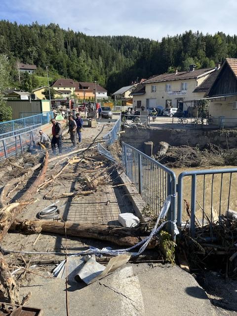 Die Überschwemmungen haben für massive Zerstörungen in Slowenien gesorgt.