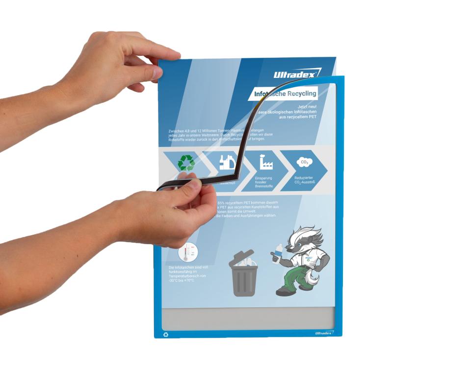 Infotasche Recycling von Ultradex - Die nachhaltige Lösung für alle Aushänge