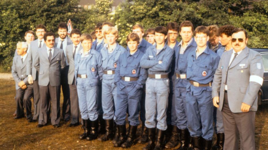Saarländische THW-Jugendgruppe in den 1980er Jahren.