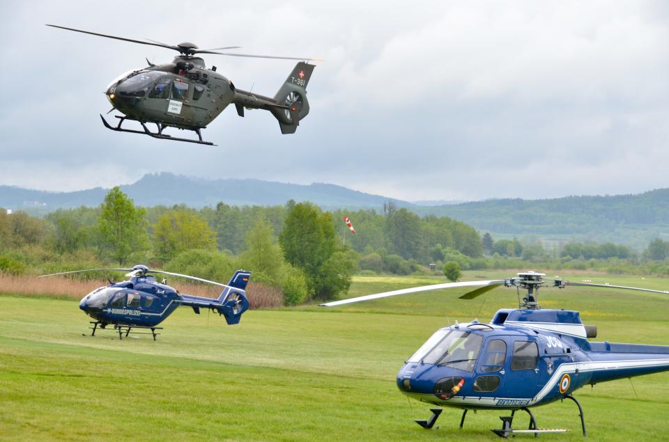 Erfolgreiche Übung der Bundespolizei mit verschiedenen Hubschraubern über die...